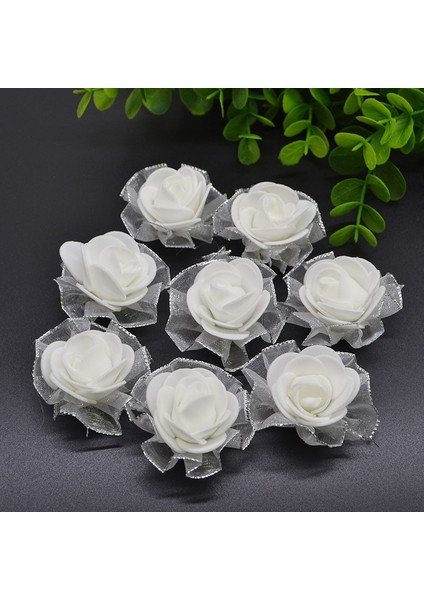 Dantel-Turuncu 20 Adet 4 cm Glitter Saçak Ipek Köpük Çiçekler Dıy El Yapımı Yapay Gül Çiçek Başları Düğün Tutu Dekorasyon Için Kafa Çiçekler (Yurt Dışından) indirimleri