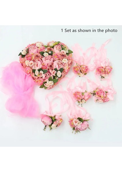 17 1 Takım Yapay Çiçek Düğün Araba Dekor Seti Romantik Ipek Sahte Gül Şakayık Çiçek Sevgililer Günü Hediyesi Parti Festivali Malzemeleri (Yurt Dışından) modelleri