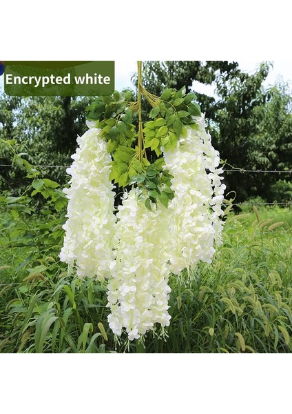 Kırmızı 12 Adet Wisteria Yapay Çiçek Asılı Çelenk Rattan Yapay Çiçek Dize Kemer Düğün Ev Dekorasyon Bahçe Dekorasyon (Yurt Dışından)