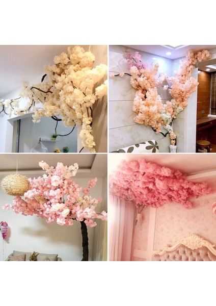 Açık Pembe Yapay Kiraz Çiçeği Ipek Çiçek Kiraz Çiçeği Şube Düğün Kemer Dekorasyon Otel Etkinliği Oturma Odası Ev Dekorasyonu (Yurt Dışından) fiyatları