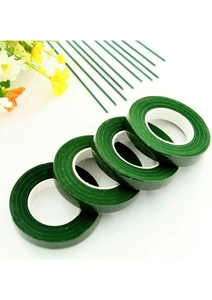 30 Yard 12MM Çiçek Kök Bant Korsaj Ilik Yapay Çiçek Stamen Wrap Çiçekçi Yeşil Bantlar Naylon Çiçek Malzemeleri (Yurt Dışından) fiyatları