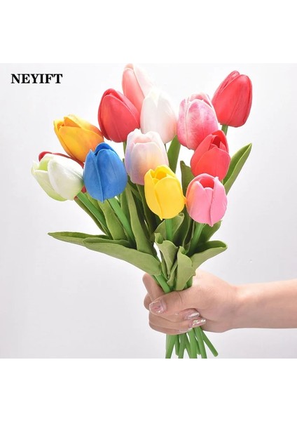 Renk 20 3 Adet 3/5/10 Adet Lale Yapay Çiçek Yapay Buket Laleler Sahte Çiçek Düğün Ev Bahçe Dekor Için (Yurt Dışından)