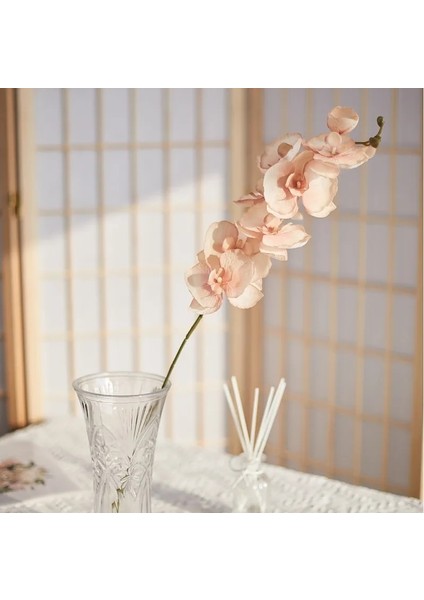 Fuşya 8 Kafaları Yapay Kelebek Orkide Ipek Çiçek 68 cm Sahte Phalaenopsis Düğün Ev Dekorasyon Yapay Çiçekler (Yurt Dışından)