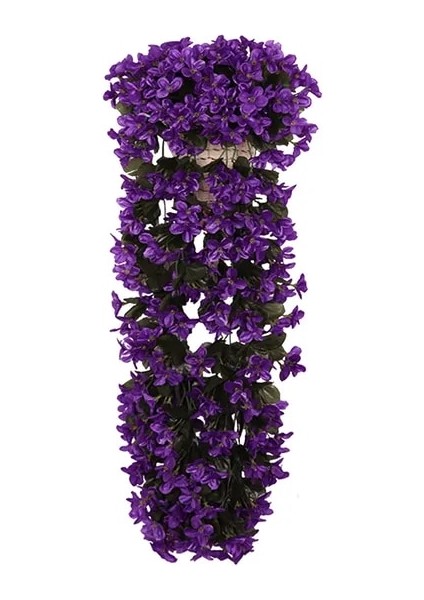 Bir Menekşe Yapay Çiçek Parti Dekorasyon Simüle Çiçek Askılığı Sahte Tificial Menekşe Çiçek Duvar Wisteria Sepeti Asılı Çelenk (Yurt Dışından)