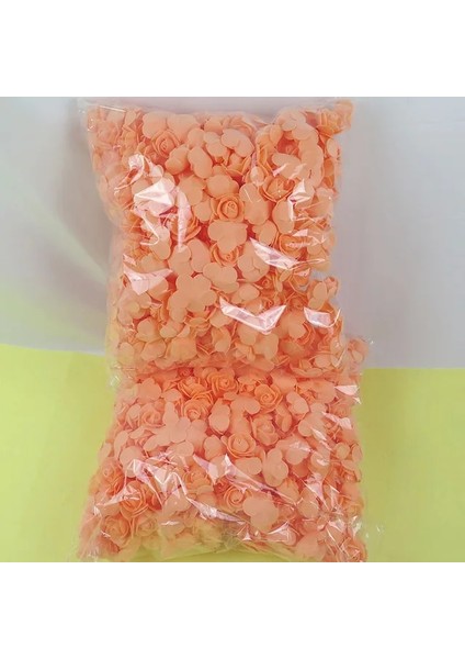 Turuncu 300 Adet 100/1000 Adet 3.0 Mini Gül Yapay 3.5 cm Köpük Güller Pe Çiçek Kafa Dıy Oyuncak Ayı Tavşan Paskalya Doğum Günü Sevgililer Günü Ev Dekorasyonu (Yurt Dışından)
