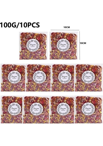 100G Seviye 1 100/200G Doğal Kurutulmuş Çiçek Gül Yaprakları Pop Düğün Konfeti Doğum Günü Partisi Dıy Dekorasyon Biyobozunur El Yapımı Parti (Yurt Dışından)