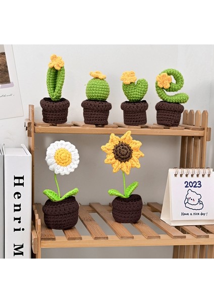 Resim Gösterisi Olarak S17 Tığ Işi Çiçek El Örgüsü Ayçiçeği Lale Tığ Işi Çiçekler El Dokuması Çiçek Masaüstü Süsleme Araba Ev Dekorasyon Öğretmenler Günü Hediyeleri Flores (Yurt Dışından) indirimleri