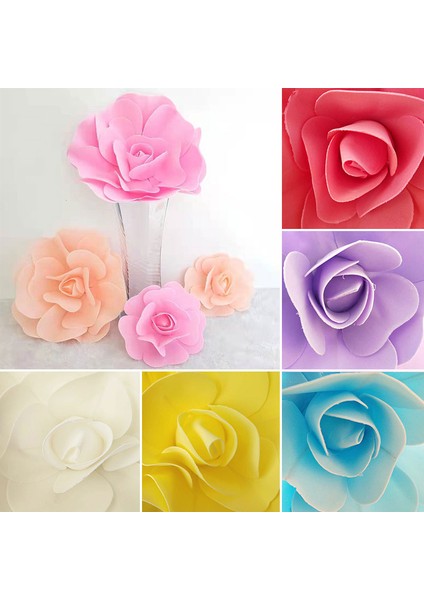 Açık Pembe 20 cm Simülasyon Pe Köpük Düz Tabanlı Dev Gül Çiçek Duvar Düğün Arka Plan Dıy Parti Sahte Çiçek Dekorasyon Ev Sahte Flore Kafaları (Yurt Dışından) modelleri