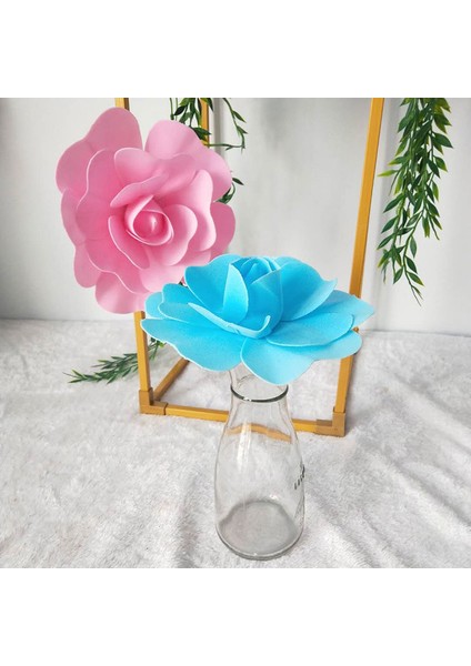 Açık Pembe 20 cm Simülasyon Pe Köpük Düz Tabanlı Dev Gül Çiçek Duvar Düğün Arka Plan Dıy Parti Sahte Çiçek Dekorasyon Ev Sahte Flore Kafaları (Yurt Dışından) fırsatları