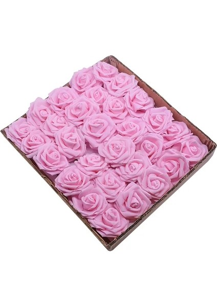 Açık Pembe 20 Adet 8 cm Yapay Çiçekler Güller 25/30/20/10 Adet Gerçek Sahte Güller Düğün Için Kök ile Dıy Buketleri Ev Yapay Çiçek Dekorasyon (Yurt Dışından)