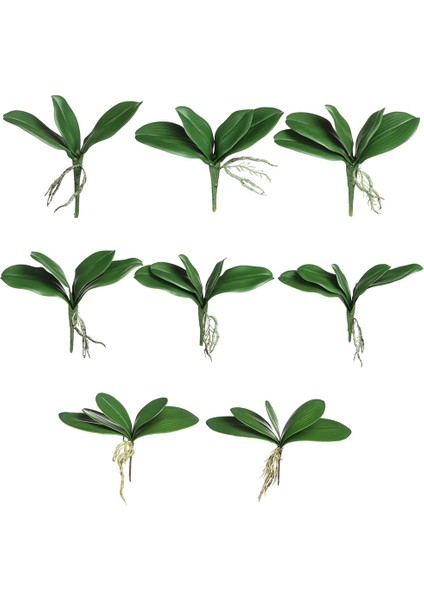 23CM-5 Yaprak Bahar Dekorasyonu Dekoratif Çiçekler Orkide Yaprakları Phalaenopsis Yaprağı Plastik Çim Simülasyon Yapay Bitkiler Bırakır (Yurt Dışından)