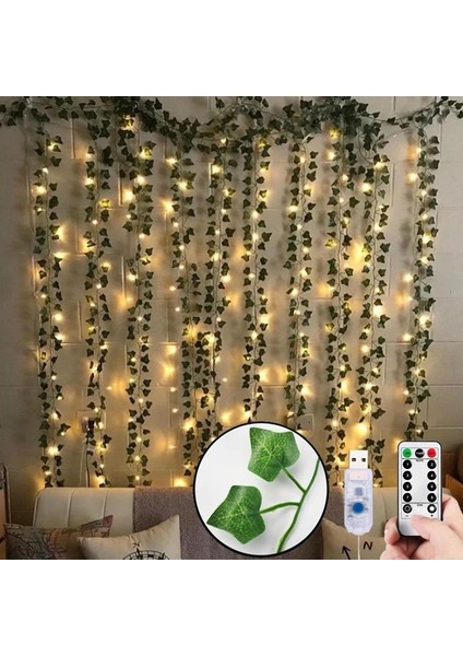 12 Adet Işıksız 12 Adet Yapay Bitkiler Balkon Süslemeleri Liana LED Yaprak Çelenk Ipek Rattan Yaprak Asma Odası Dekor Ev Oturma Dış Teras (Yurt Dışından)