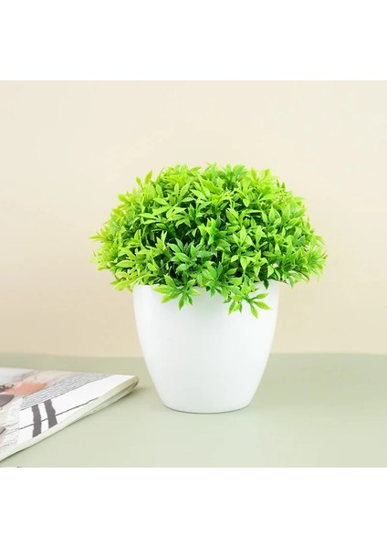 F01 1 Adet Yapay Bitkiler Yeşil Bonsai Küçük Ağaç Saksı Bitkileri Ev Bahçe Partisi Zanaat Bitki Dekor Için Sahte Çiçek Saksı Süsler (Yurt Dışından)