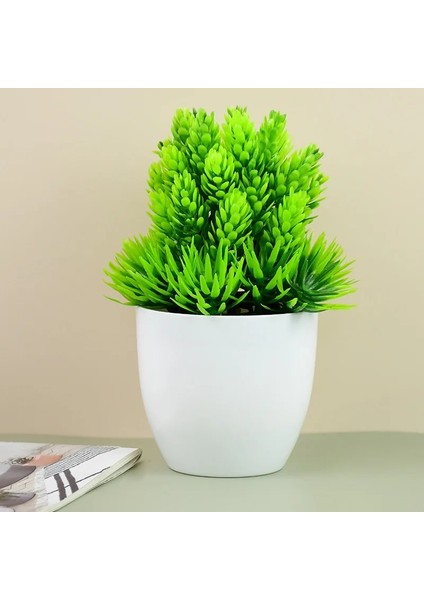 F01 1 Adet Yapay Bitkiler Yeşil Bonsai Küçük Ağaç Saksı Bitkileri Ev Bahçe Partisi Zanaat Bitki Dekor Için Sahte Çiçek Saksı Süsler (Yurt Dışından)