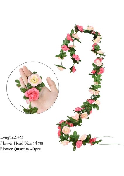 S03 Pembe Çiçek Askılığı 2.3 M Çiçek Çelenk Yapay Çiçek Dize Yaprakları ile Ipek Sakura Kiraz Çiçeği Sarmaşık Asma Ev Bahçe Düğün Kemer Dekor Için (Yurt Dışından) fiyatları
