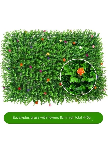 Okaliptüs Çiçeği 40CMX60CM Yapay Bitki Duvar Milan Çim Okaliptüs Yeşil Bitki Arka Plan Duvar Düğün Ev Dekorasyon Plastik Sahte Çim Çiçek Ekran (Yurt Dışından)