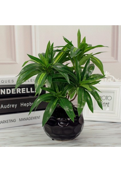 D 3 Çatal Yapay Masaüstü Sahte Bitkiler Yeşil Plastik Dallar Palmiye Ağacı Masa Bitki Çiçekler Ağacı Malzeme Ev Aksesuarları Dekor (Yurt Dışından) indirimleri