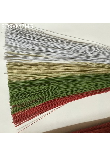 Beyaz Sqsymzhg 50 Adet #26 Kağıt Tel 0.45MM/0.0177 Inç Çap 40CM Uzun Demir Tel Dıy Naylon Çorap Çiçek Yapımı Için Kullanılır (Yurt Dışından)