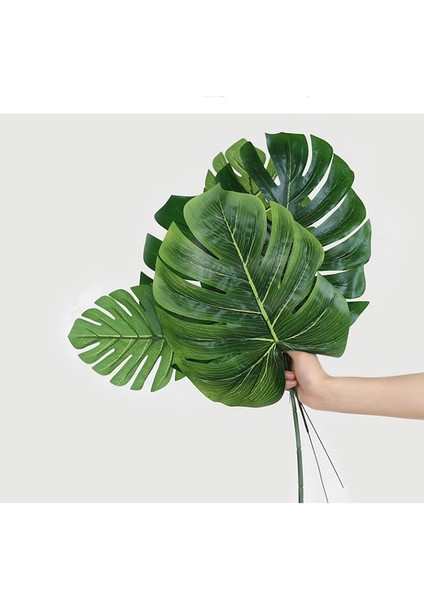 5 Adet-S Yapay Tropikal Monstera Palmiye Yaprakları Düğün Için Hawaii Parti Luau Yaz Plaj Doğum Günü Dekorasyon Ev Bahçe Sahte Bitki (Yurt Dışından) fırsatları