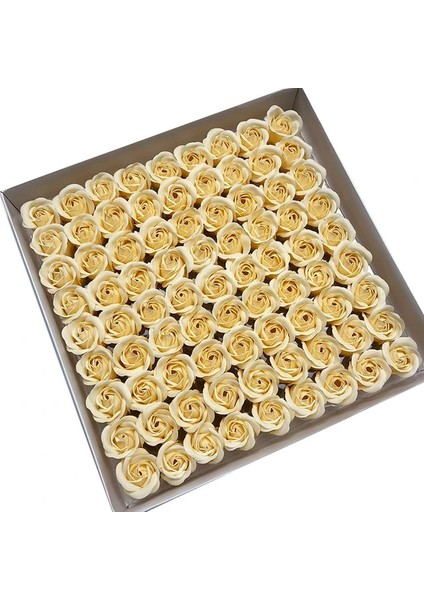 Şampanya 81 Adet Yapay Sabun Çiçek Gül Çiçek Kafa Dekor Çiçek Kutusu Temel Düğün Buket Sevgililer Günü Hediyesi Holding Çiçek Hediye (Yurt Dışından)