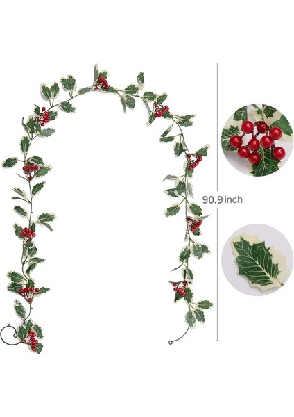 1 Adet Stil 05 Partı Sevınç 2 M Kırmızı Meyveler ile Noel Çam Vine Garland Rattan Ev Partisi Duvar Kapı Dekor Noel Ağacı Süsler Noel Çelenk (Yurt Dışından) fiyatları