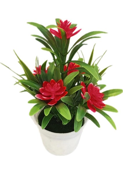Kırmızı 4 Yapay Saksı Simülasyon Sahte Lotus Sarı Kırmızı Turuncu Pembe Mor Bitkiler Çiçek Ev Bahçe Masa Dekorasyon Odası Süsler (Yurt Dışından) fiyatları