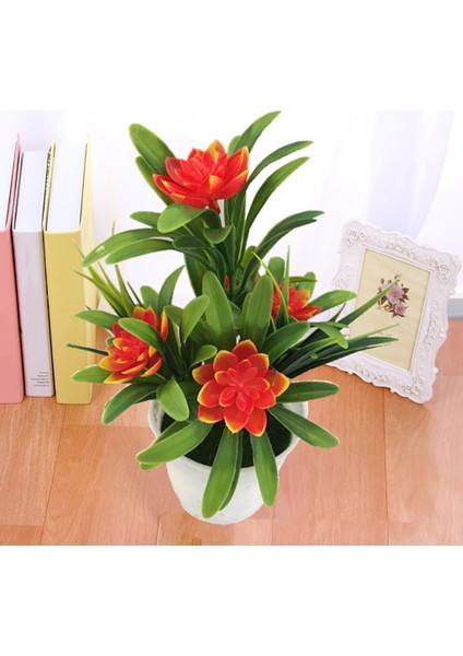 Kırmızı 4 Yapay Saksı Simülasyon Sahte Lotus Sarı Kırmızı Turuncu Pembe Mor Bitkiler Çiçek Ev Bahçe Masa Dekorasyon Odası Süsler (Yurt Dışından) indirimleri