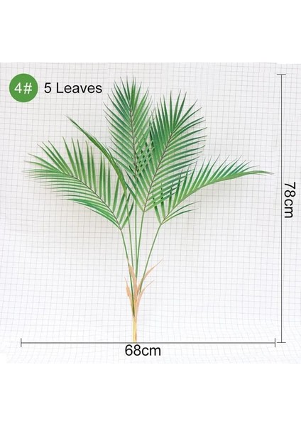 78CM 5 Çatal Büyük Yapay Palmiye Ağacı Muz Tropikal Bitkiler Sahte Plastik Monstera Ev Bahçe Odası Ofis Dekoru Için Bitkiler Dalları Bırakır (Yurt Dışından)