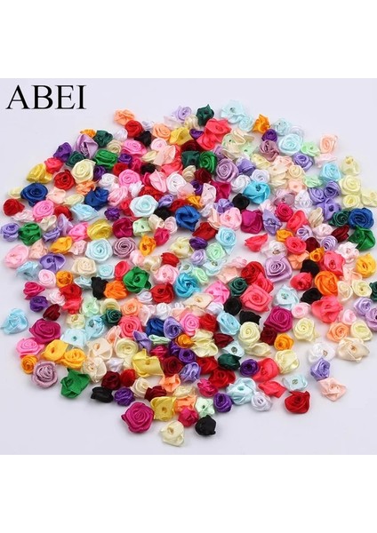 Rastgele Mix Renkler 300 Adet 15MM Mix Renk Küçük Gül Çiçek Mini El Yapımı Saten Kurdele Gül Kafası Düğün Scrapbooking Dekorasyon Giysi Aksesuarları (Yurt Dışından) fiyatları