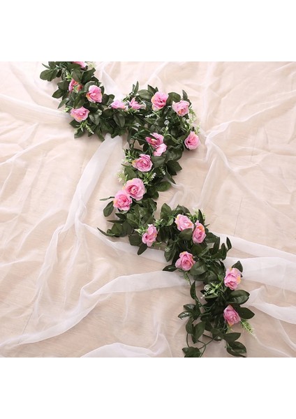 Kırmızı Ipek Yapay Gül Asma Asılı Çiçekler Duvar Dekorasyonu Için Rattan Sahte Bitkiler Çelenk Bırakır Romantik Düğün Ev Dekorasyon (Yurt Dışından) fırsatları