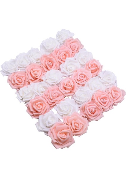 Teal 50 Adet 6 cm Düğün Güller Köpük Yapay Gül Çiçek Kafa Çelenk Dekoratif Çiçekler Dıy Scrapbooking Craft Ev Gereçleri 20/50 Adet (Yurt Dışından)