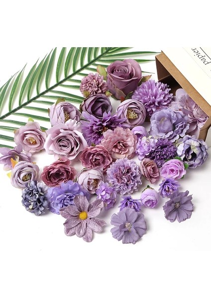 29 Toplu Yapay Çiçekler Kafa Düğün Ev Dekor Için Dıy Mor Çiçekler Dekorasyon Doğum Günü Partisi Noel Sonbahar Dekorasyon (Yurt Dışından) modelleri