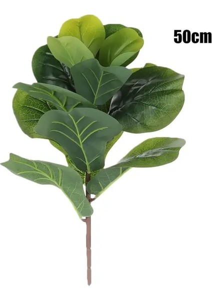 50 cm 35/50 cm Yapay Ficus Şube Gerçekçi Yeşillik Sahte Yapraklar Sahte Bitkiler Çiçek Aranjmanı Parti Malzemeleri Avlu Süsleme (Yurt Dışından)