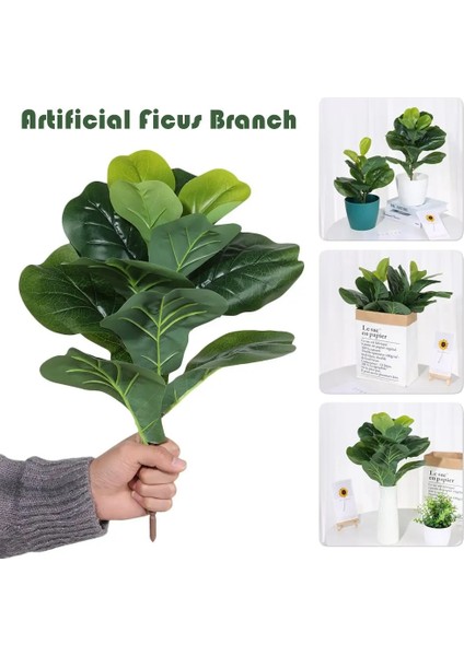 50 cm 35/50 cm Yapay Ficus Şube Gerçekçi Yeşillik Sahte Yapraklar Sahte Bitkiler Çiçek Aranjmanı Parti Malzemeleri Avlu Süsleme (Yurt Dışından) fiyatları