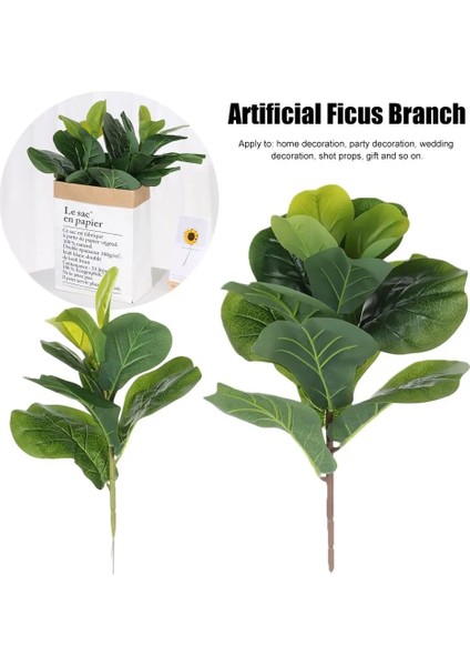 50 cm 35/50 cm Yapay Ficus Şube Gerçekçi Yeşillik Sahte Yapraklar Sahte Bitkiler Çiçek Aranjmanı Parti Malzemeleri Avlu Süsleme (Yurt Dışından) fırsatları
