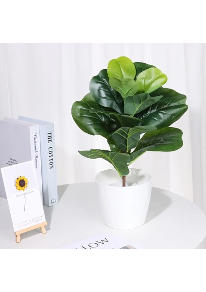 50 cm 35/50 cm Yapay Ficus Şube Gerçekçi Yeşillik Sahte Yapraklar Sahte Bitkiler Çiçek Aranjmanı Parti Malzemeleri Avlu Süsleme (Yurt Dışından) indirimleri