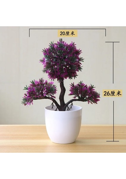 Kahve Yapay Plastik Bitkiler Bonsai Küçük Ağaç Saksı Sahte Bitki Saksı Çiçek Ev Odası Masa Dekorasyon Bahçe Düzenleme Süsler (Yurt Dışından)