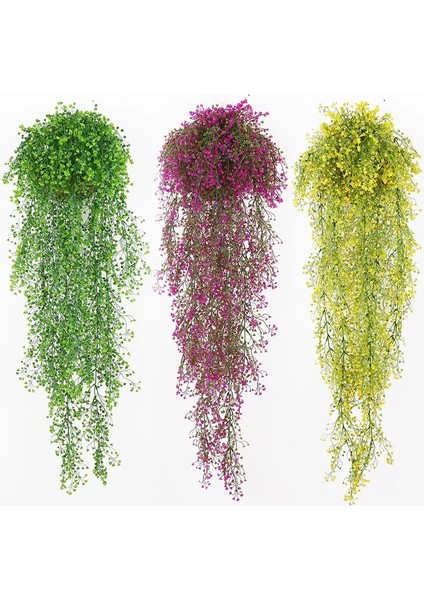 2 Adet Sarı 80 cm 80 cm Yapay Bitki Rattan Altın Çan Söğüt Çekim Düğün Ev Bar Duvar Asılı Dekorasyon Çiçek Plastik Çiçek (Yurt Dışından)