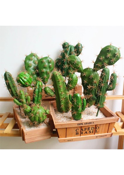 Stil 22 Yapay Plastik Kaktüs Succulents Dikenli Armut Saksı Bitki Hiçbir Pot Çevre Dostu Simülasyon Ev Ofis Masaüstü Dekorasyon Sıcak (Yurt Dışından)