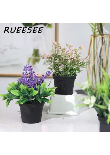 Bitkiler Saksı-8 Yapay Çiçekler Bitkiler Saksı Yeşil Bonsai Saksı Bitkiler Ev Dekorasyon Zanaat Bitki Dekoratif Için Sahte Çiçek Süsler (Yurt Dışından)
