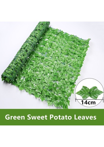 Yeşil Patates Yaprakları 2 Metre x 0,5 Metre Yapay Gizlilik Çit Ekranı Sahte Sarmaşık Yaprak Çitler 2/1 Metre Uzun Yapraklı Çit Panelleri Kapalı Açık Bahçe Güverte Balkon Ekranı (Yurt Dışından)
