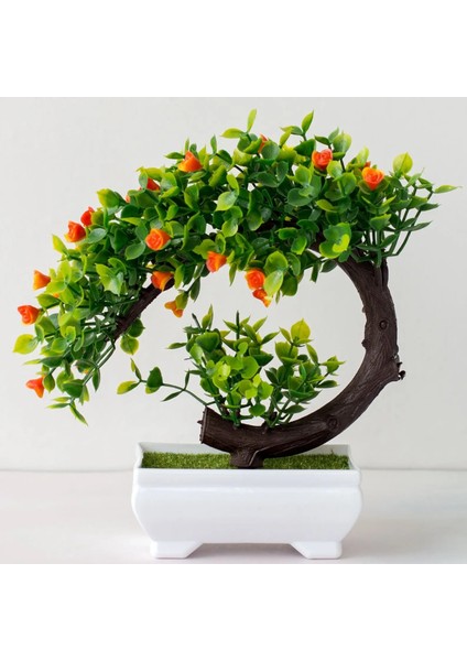 Dikdörtgen Havza Yapay Plastik Bonsai Sahte Bitkiler Çiçek Düğün Ev Dekor Bahçe Otel Saksı Yapay Sahte Plastik Bonsai Bitki Ağacı (Yurt Dışından) indirimleri