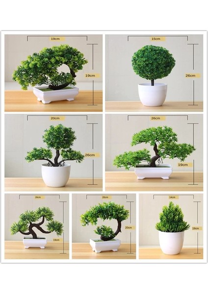 Jixiangshu Yeşil Yapay Bitkiler Saksı Bonsai Yeşil Küçük Ağaç Bitkiler Ev Bahçe Dekor Için Sahte Çiçekler Saksı Süsler Parti Otel Dekor (Yurt Dışından) modelleri
