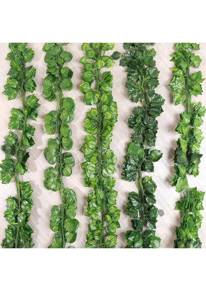 Lu Luo 200 cm Canlı Yapay Bitkiler Sarmaşık Üzüm Yeşil Yapraklar Ivy Vine Garland Ev Bahçe Partisi Düğün Duvar Dekor Için Rattan Dize (Yurt Dışından) modelleri