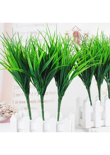 I 1pc Yapay Plastik 7 Dalları Çim Bitki Sahte Çiçek Düğün Çiçek Aranjmanı Noel Ev Dekorasyonu (Yurt Dışından)