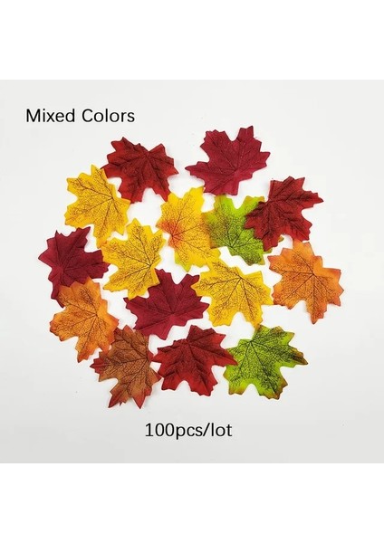 Karışık Renkli 100 Adet 100 Adet 8 cm Yapay Ipek Akçaağaç Yaprakları Sahte Sonbahar Yaprakları Diy El Yapımı Scrapbooking Çelenk Cadılar Bayramı Partisi Dekorasyon Düğün (Yurt Dışından)