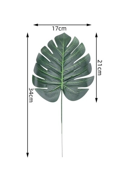 10 Adet 34 cm M 3 Adet Tropikal Palmiye Yaprakları Yapay Bitkiler Yeşil Monstera Sahte Bitkiler Bahçe Oturma Odası Balkon Dekorasyon Fotoğraf Aracı (Yurt Dışından)