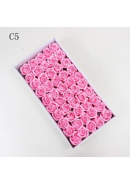 C5 50 Adet/takım Dia 5 cm Banyo Vücut Çiçek Çiçek Sabunu Gül Çiçek Kafa Yapay Çiçekler Ev Dekor Düğün Için Sevgililer Günü Hediyesi (Yurt Dışından)