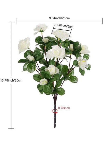 Stil 4 21 Kafa Yapay Ipek Çiçek Açelya Pembe Sahte Çuha Çiçeği Buketi Duvar Ev Masa Düğün Parti Bahçe Açık Vazo Dekor Çiçek (Yurt Dışından) fırsatları
