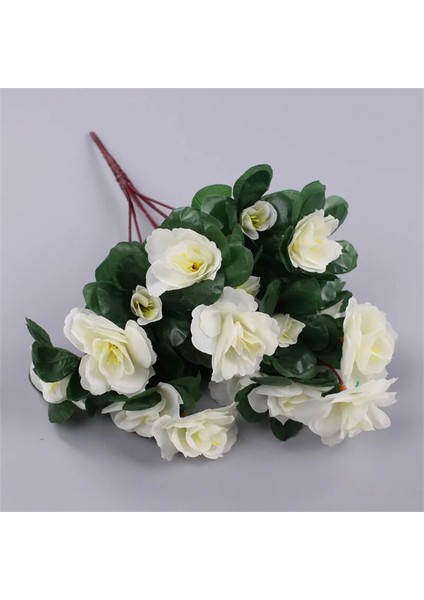 Stil 4 21 Kafa Yapay Ipek Çiçek Açelya Pembe Sahte Çuha Çiçeği Buketi Duvar Ev Masa Düğün Parti Bahçe Açık Vazo Dekor Çiçek (Yurt Dışından) indirimleri